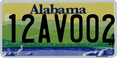 AL license plate 12AV002