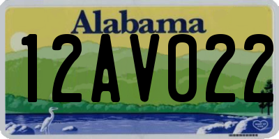AL license plate 12AV022