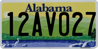 AL license plate 12AV027