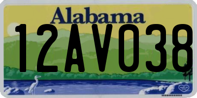 AL license plate 12AV038