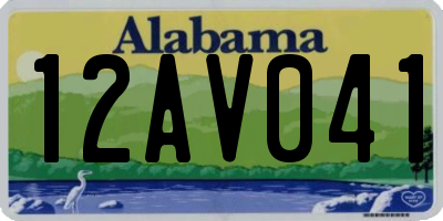 AL license plate 12AV041