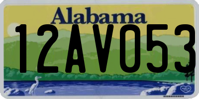AL license plate 12AV053