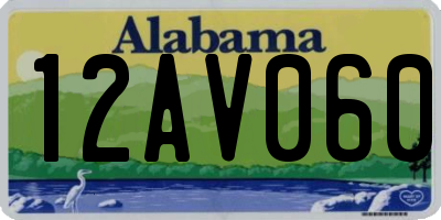 AL license plate 12AV060