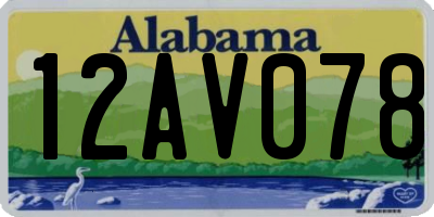 AL license plate 12AV078