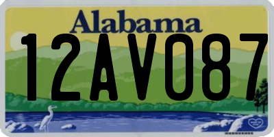AL license plate 12AV087