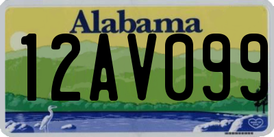 AL license plate 12AV099