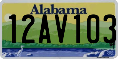 AL license plate 12AV103