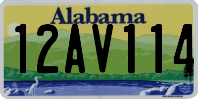 AL license plate 12AV114