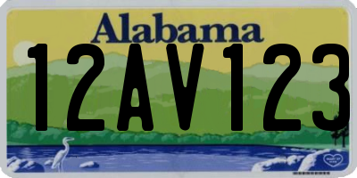 AL license plate 12AV123