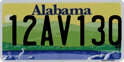 AL license plate 12AV130