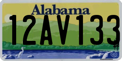 AL license plate 12AV133