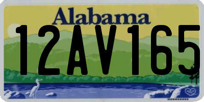 AL license plate 12AV165