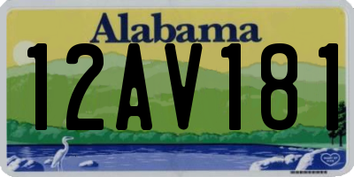 AL license plate 12AV181