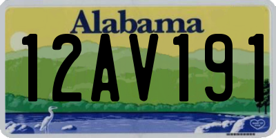 AL license plate 12AV191