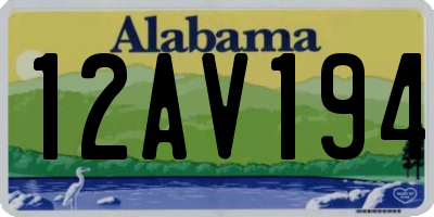 AL license plate 12AV194