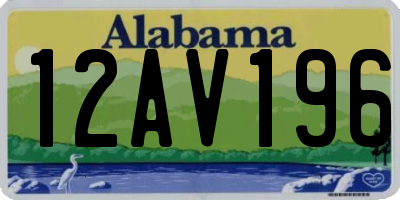 AL license plate 12AV196