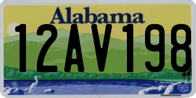AL license plate 12AV198