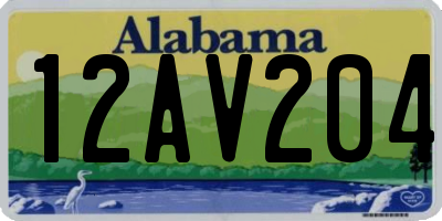 AL license plate 12AV204