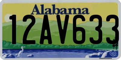 AL license plate 12AV633