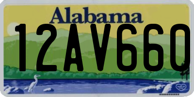 AL license plate 12AV660
