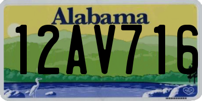 AL license plate 12AV716