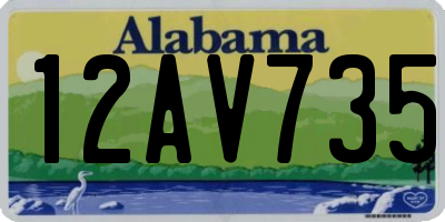 AL license plate 12AV735
