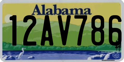 AL license plate 12AV786