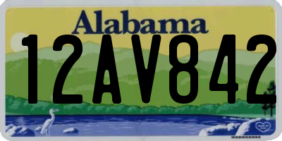 AL license plate 12AV842