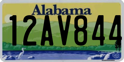 AL license plate 12AV844