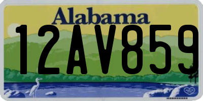 AL license plate 12AV859