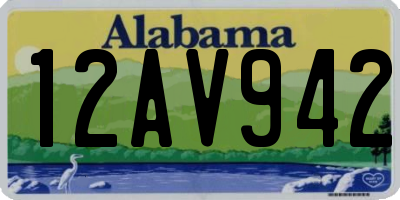 AL license plate 12AV942