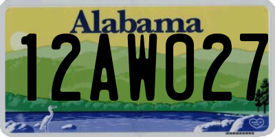 AL license plate 12AW027