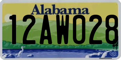 AL license plate 12AW028