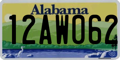 AL license plate 12AW062