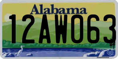 AL license plate 12AW063