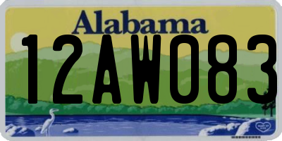 AL license plate 12AW083