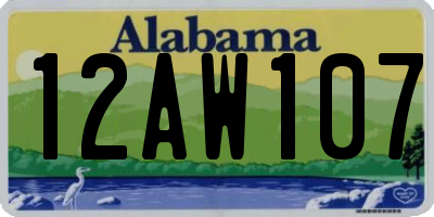 AL license plate 12AW107
