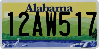 AL license plate 12AW517