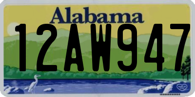 AL license plate 12AW947