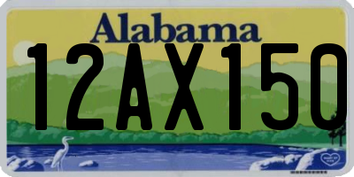 AL license plate 12AX150
