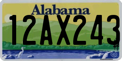 AL license plate 12AX243