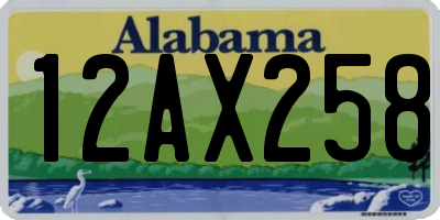 AL license plate 12AX258