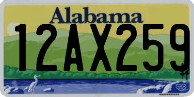 AL license plate 12AX259