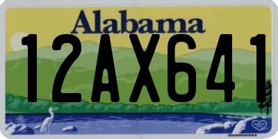 AL license plate 12AX641