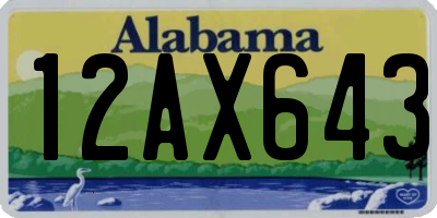 AL license plate 12AX643