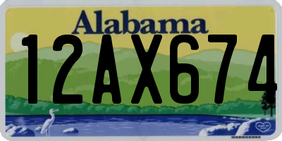 AL license plate 12AX674