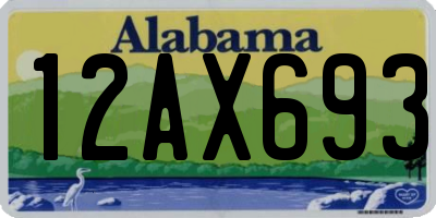 AL license plate 12AX693