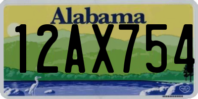 AL license plate 12AX754