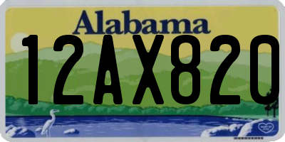 AL license plate 12AX820