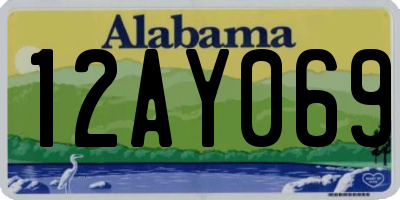 AL license plate 12AY069